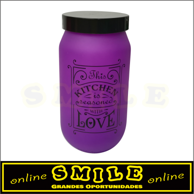 Frasco em vidro Kitchen Love Lilás
