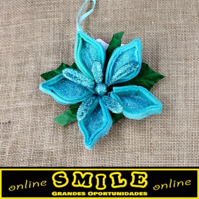 Flor pequena de 5 Pétalas Verde Água