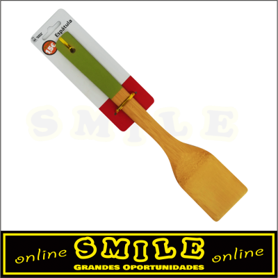 Espátula Rasa em Bambú com Cabo Verde