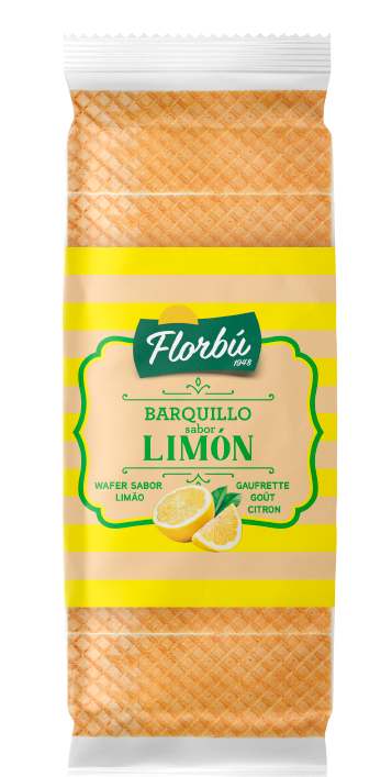 Bolachas waffers sabor a limão