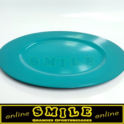 Prato Marcador  Verde Água 33cm