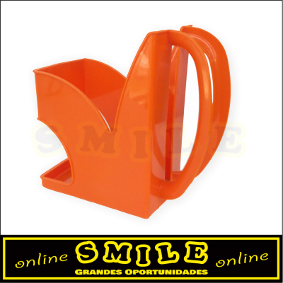 Suporte plástico laranja para pacote de Leite/Sumo 1Lt