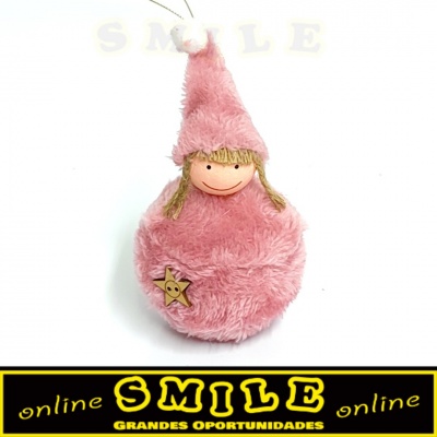 Boneco de Neve Felpudo Rosa Velho