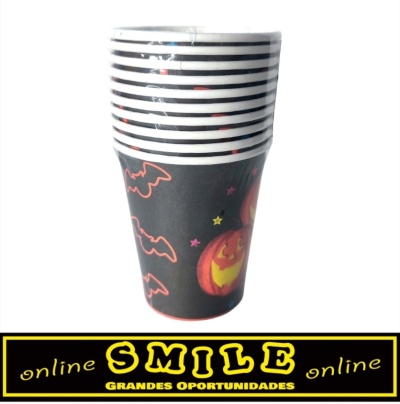 Copos em Papel 10x Halloween