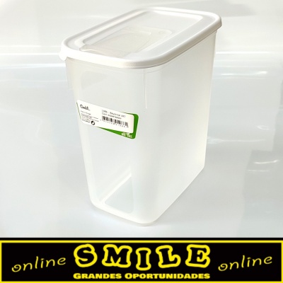 Caixa plástica Bayonne VRT c/ dispensador e medidor / Branco