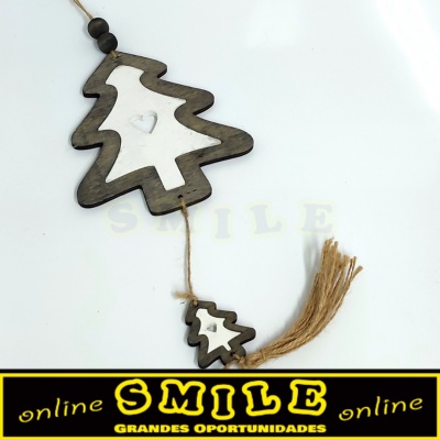 Árvore de Natal em Madeira Decorativa de Pendurar