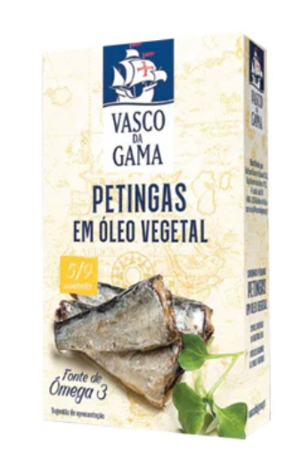 Petingas em óleo vegetal