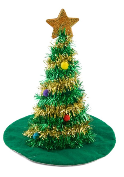 Chapéu de adulto em forma de Árvore de Natal  (27x46cm)