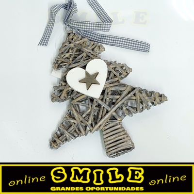 Árvore de Natal em Madeira Cinza (25cm)