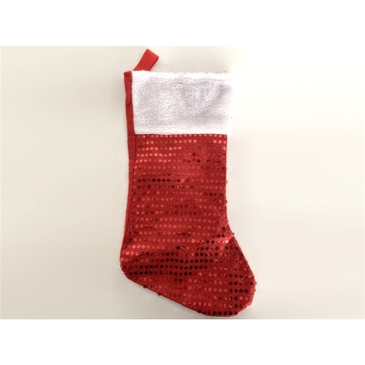 Bota de Natal com lantejoulas (42cm)