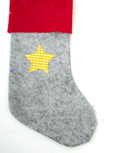 Bota de Natal cinza (45cm)