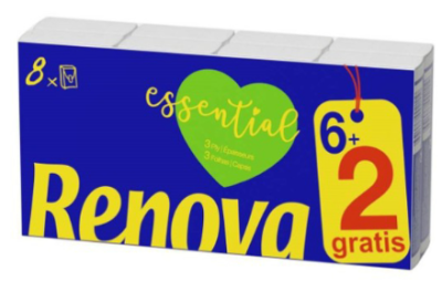 Pack de 8 lenços de papel Renova