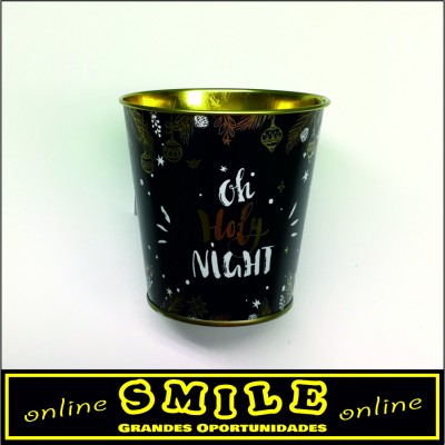 Lata decorativa de Natal- Negra
