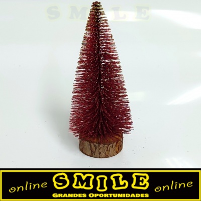 Árvore de Natal Vermelha/ Brilhantes (15cm)