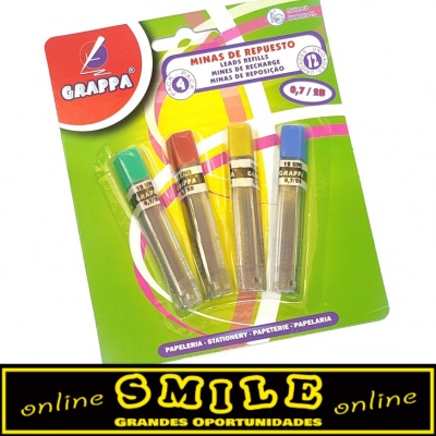 Minas/Recargas para Lápis 0,7 . 2B  4pcs Grappa