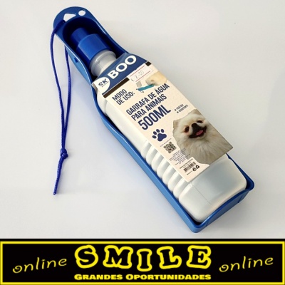 Garrafa de água para animais Azul - 500ml
