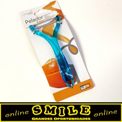 Pelador plástico transp. de 15 cm - Azul
