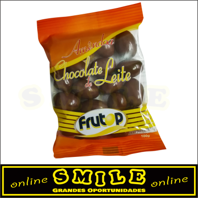 Amêndoas cobertas com chocolate de leite 100g