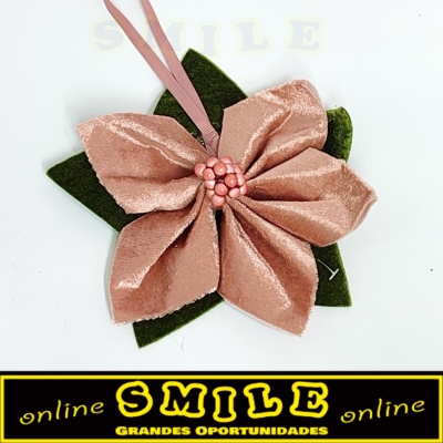 Flor em Tecido Decorativa Rosa Velho