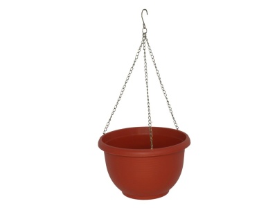 Vaso plástico c/ corrente para pendurar 25x15cm