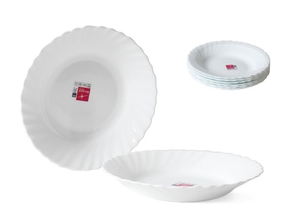 Prato de loiça branco fundo 23cm