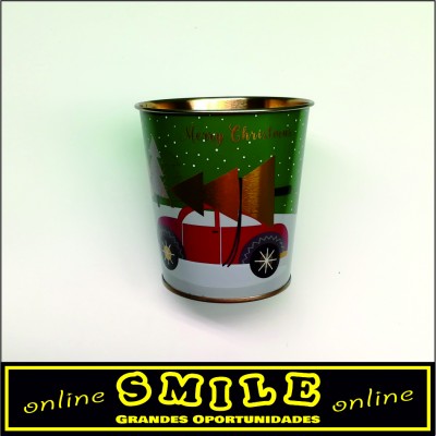 Lata decorativa de Natal- Verde