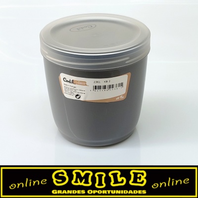 Caixa para Alimentos com Rosca  Cinza - 1l-kb2