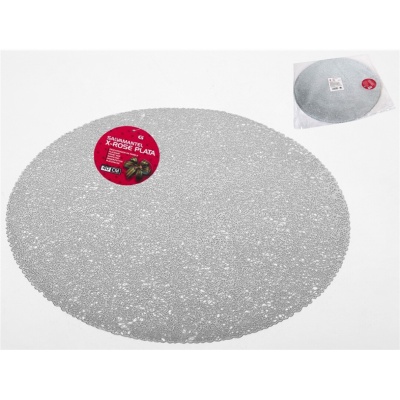 individual redondo, cinza, 40cm