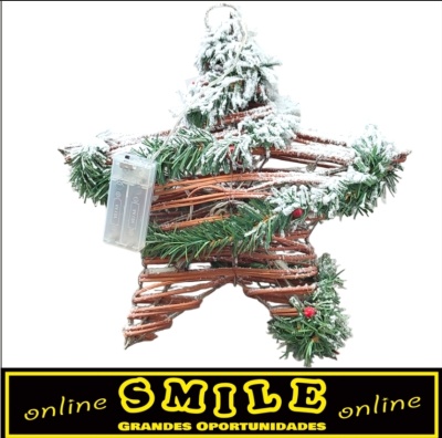 Estrela com luz led 30x30