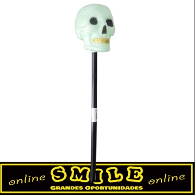 Caveira com vara, 90cm Halloween