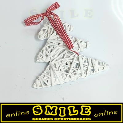 Árvore de Natal em Madeira  Branca 17cm