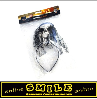 Bandolete plástica Caveira Pirata Halloween