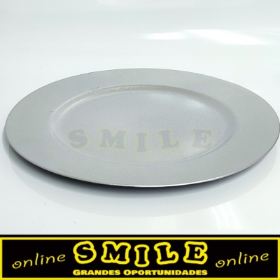 Prato Marcador Prateado 33cm