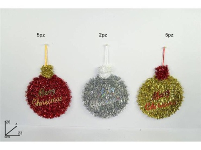 Bola de pendurar, 26cm X 23cm