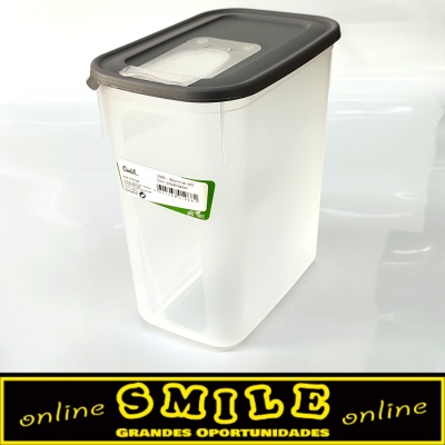 Caixa plástica Bayonne VRT c/ dispensador e medidor / Cinza