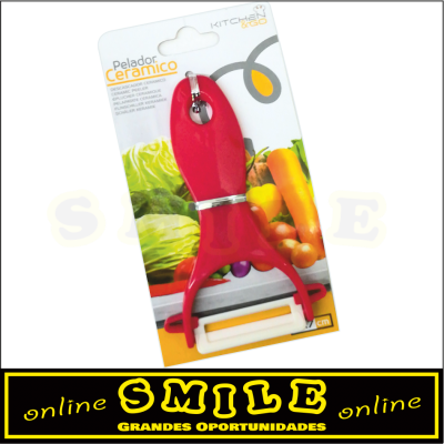 Pelador de legumes Cerâmico Vermelho