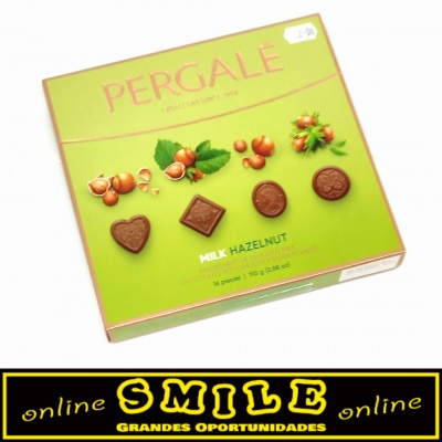 Sortido de chocolates/bombons Milk Hazelnut Pergalé