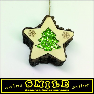 Estrela  de Natal  decorativa com Led
