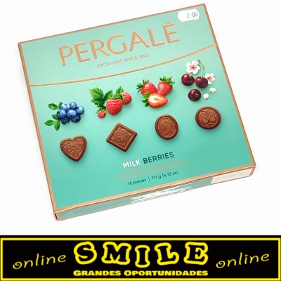 Sortido de chocolates/bombons Milk Berries Pergalé
