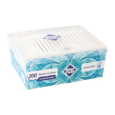 Pack 200 cotonetes de papel
