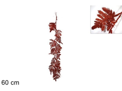 Decoração em folhas vermelhas (60cm)