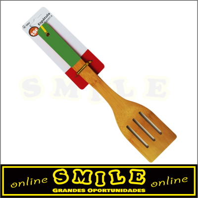 Espátula Furada em Bambú com Cabo Verde