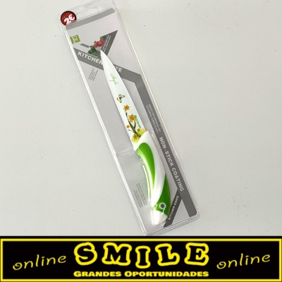 Faca de Cozinha Metálica Flowers Verde