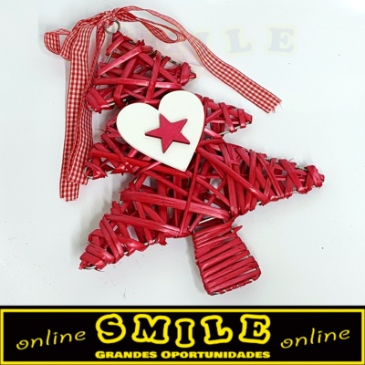 Árvore de Natal em Madeira Vermelha 25cm