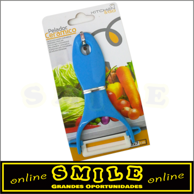 Pelador de legumes Cerâmico - Azul
