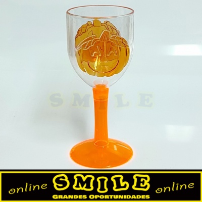 Copo Plástico de Pé Alto Abóbora