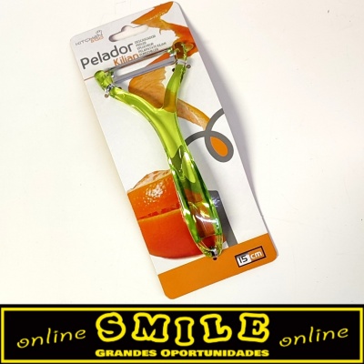 Pelador plástico transp. de 15 cm - Verde