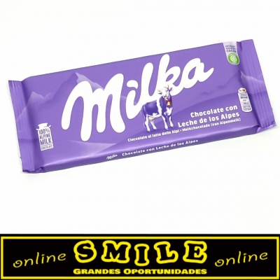Tablete Chocolate Leite dos Alpes 100g- Milka