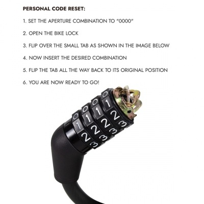 Cadeado Espiral Combinado Eltin 10x1800