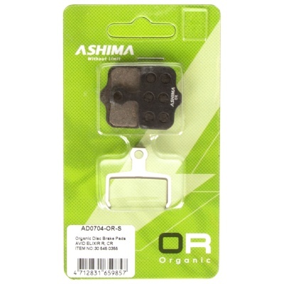Pastilhas Travão Disco Orgânicas Ashima AD0704-OR-S